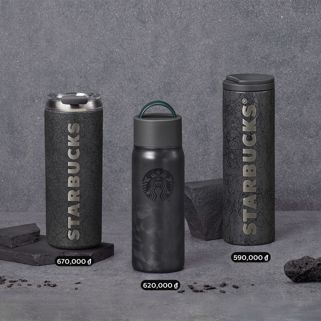 Ảnh Bình Nước Starbucks Giữ Nhiệt 19Oz (562ml) CHARCOAL CAN 1