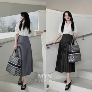 Chân Váy Xếp Ly Dáng Dài Chân Váy Nữ Xếp Ly Bản Cạp Cao Phong Cách Công Sở Tiểu Thư Hàng Cao Cấp Loại 1 [MY006]