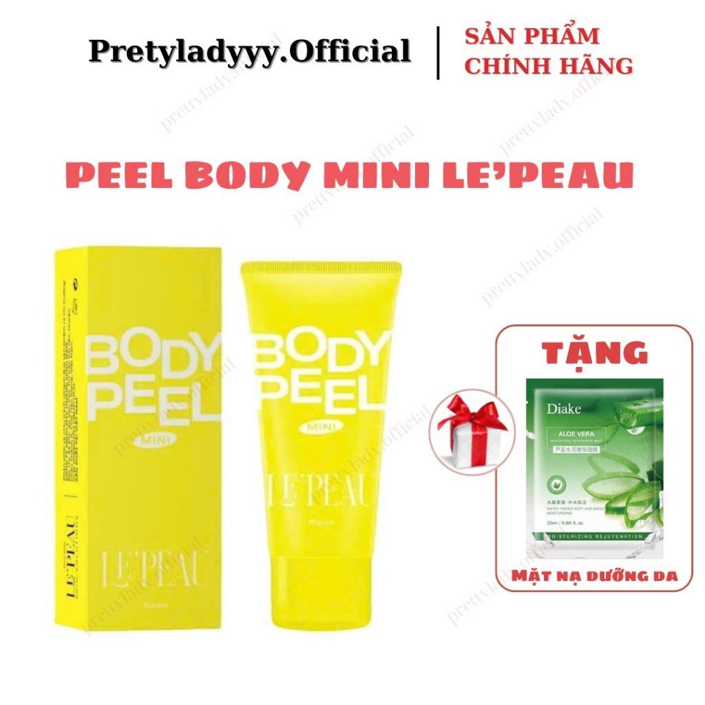 Ảnh Peel body zise mini dùng thử 30gr, dưỡng trắng, mờ thâm - LE'PEAU peel nách mẫu mới tặng mặt nạ 1