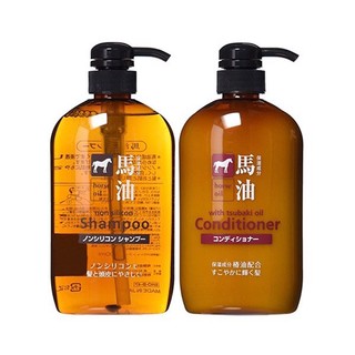 Dầu Gội & Dầu Xả Mỡ Ngựa Kumano Nội Địa Nhật 600ml