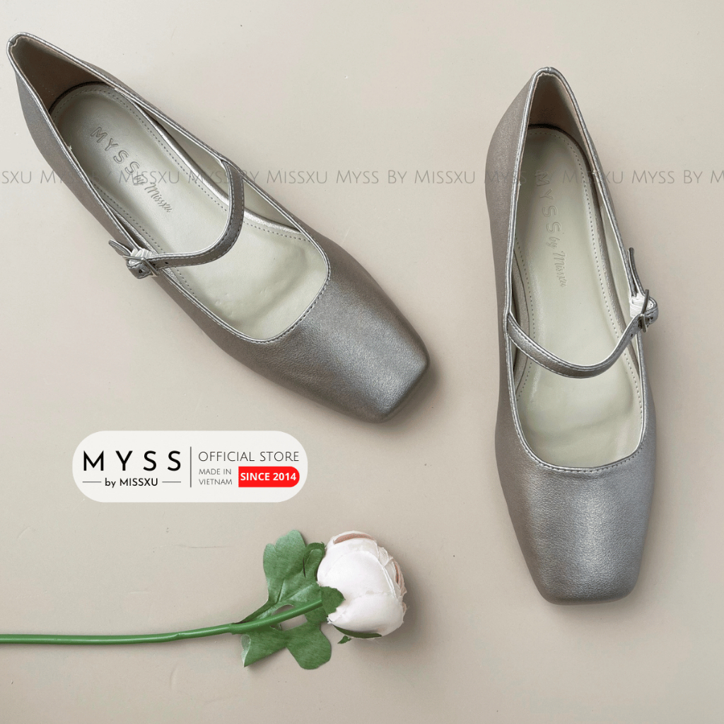 Giày búp bê bệt nữ MYSS mũi vuông dây ngang thời trang - BB38