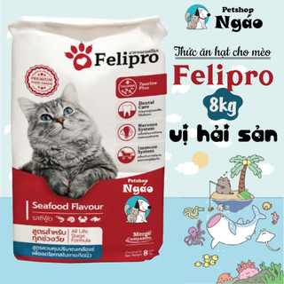 Thức Ăn Hạt Cho Mèo Felipro Vị Hải Sản Bao 8kg Hỗ Trợ Tiết Niệu Mọi Lứa Tuổi