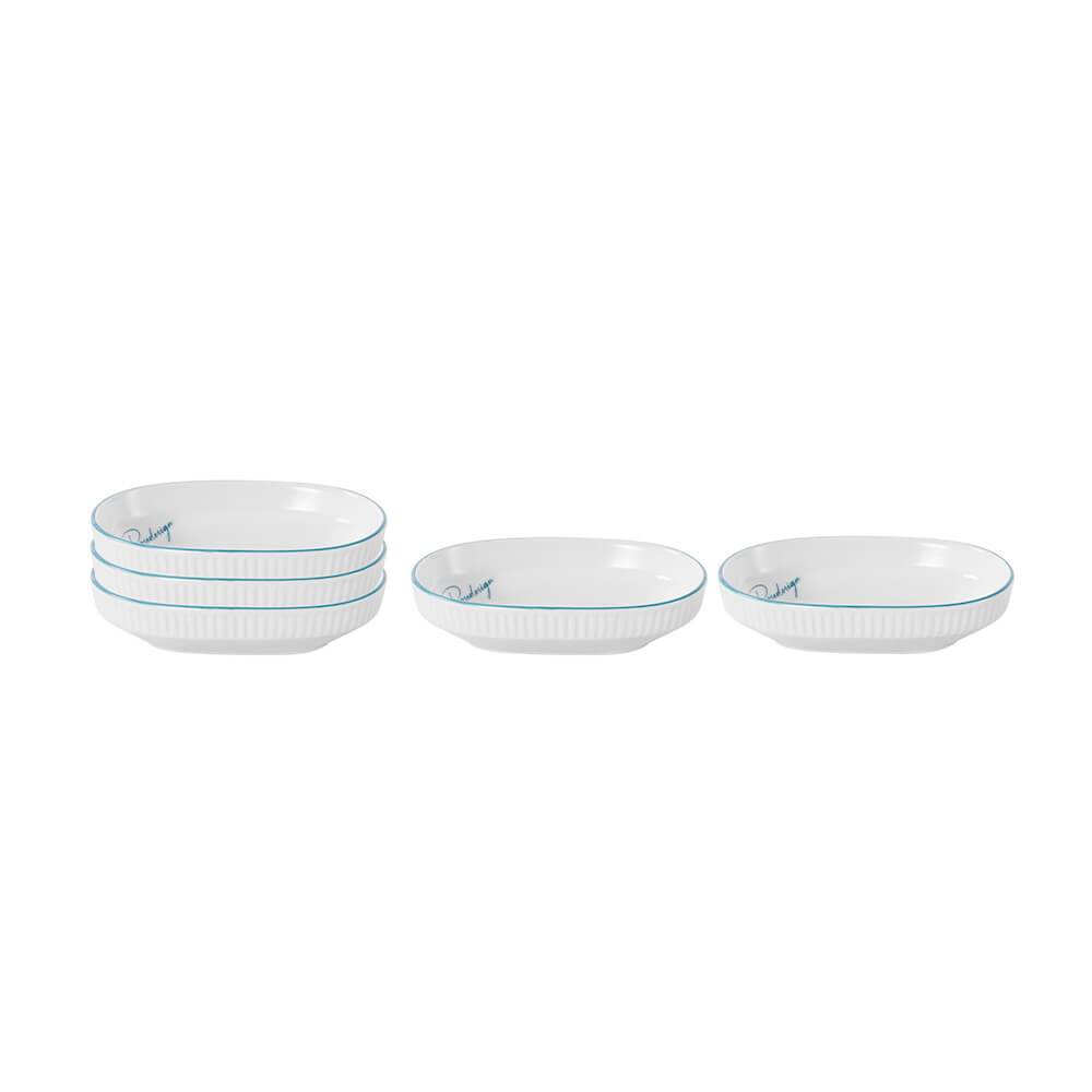 Bộ 6 đĩa chấm bầu dục sứ Elmich Rosedesign EL-0262