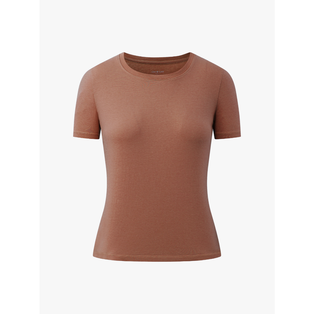 Ảnh Áo T-shirt nữ cổ tròn ONOFF - 16TS24S138 1
