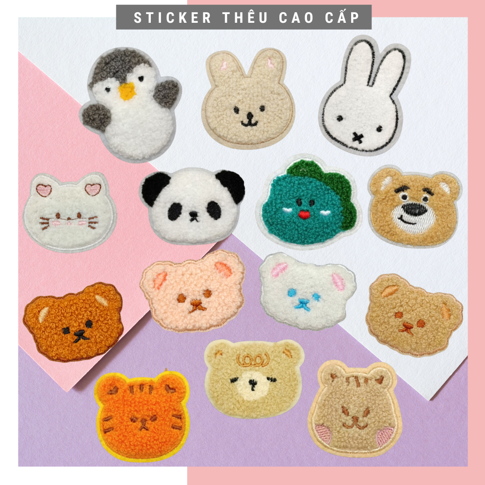 Sticker ủi áo Cao cấp, sticker vải dùng làm miếng vá áo, phụ kiện trang ...