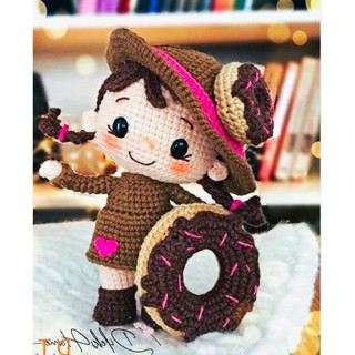 Chart hướng dẫn móc búp bê Donut bằng len bản tiếng việt chi tiết , dễ thực hiện