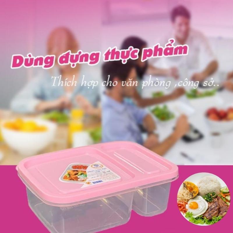 Hộp đựng thực phẩm nhựa 2 ngăn - Hộp lạnh