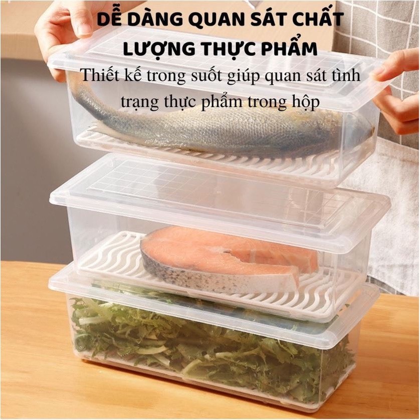 Hộp nhựa đựng thực phẩm có khay - Hộp trong suốt
