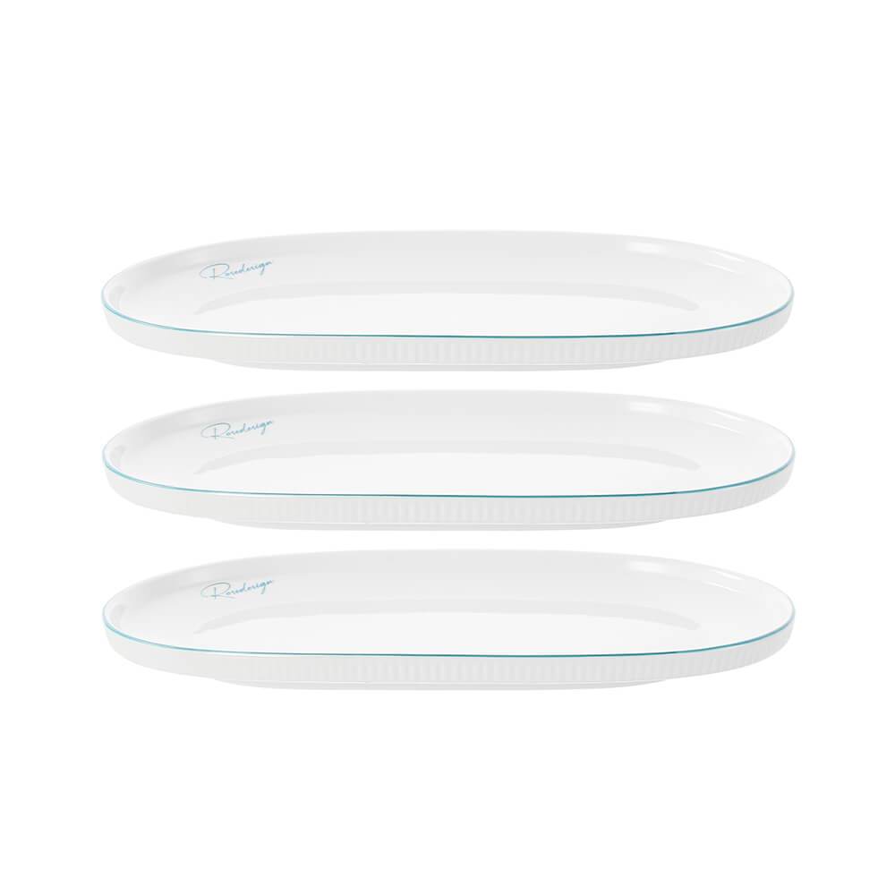 Bộ 3 đĩa bầu dục nhỡ Elmich RoseDesign EL-0219