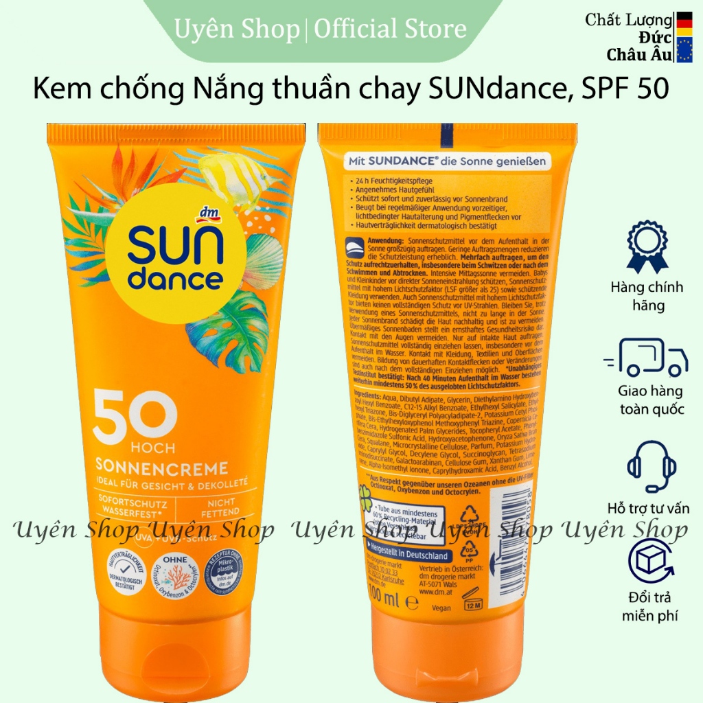 Kem Chống Nắng Sundance SPF 50 [HÀNG ĐỨC] Bảo Vệ Da Khỏi Tia Cực Tím ...