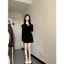 Đầm Body Dài Tay Trễ Vai RANSHI Thiết Kế Váy Xếp Ly Hack Dáng Style Hàn Quốc Chất Thun Cotton Mềm Mát