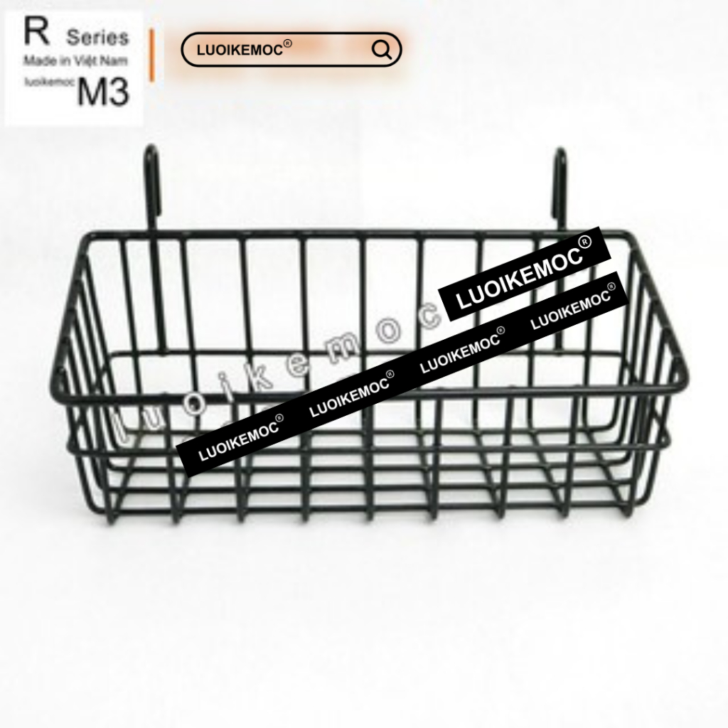 Rổ Treo Lưới M3 Đen - Kích thước 21*8*5cm - LUOIKEMOC | Shopee Việt Nam