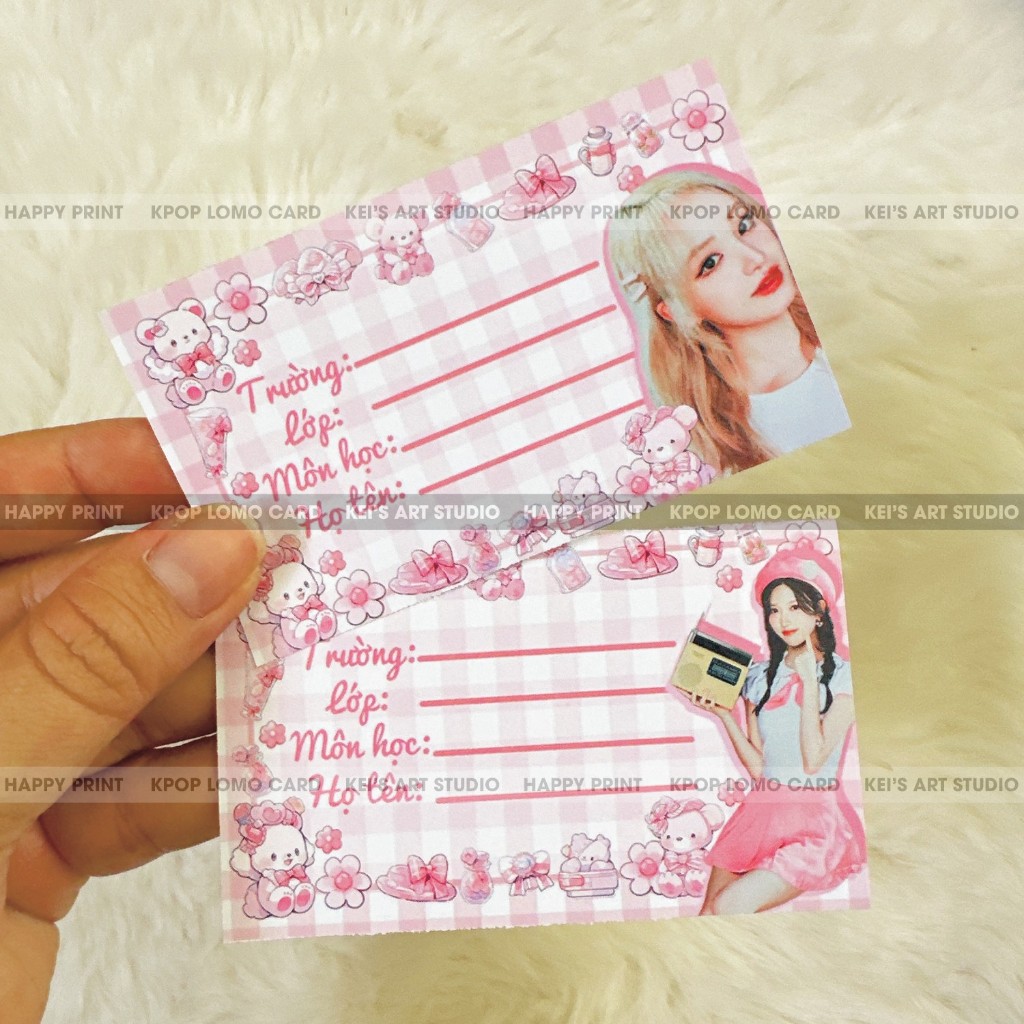 Set 12cái nhãn vở nhóm nhạc IVE: Wonyoung, Gaeul, Yujin, Liz, Rei, Leeseo
