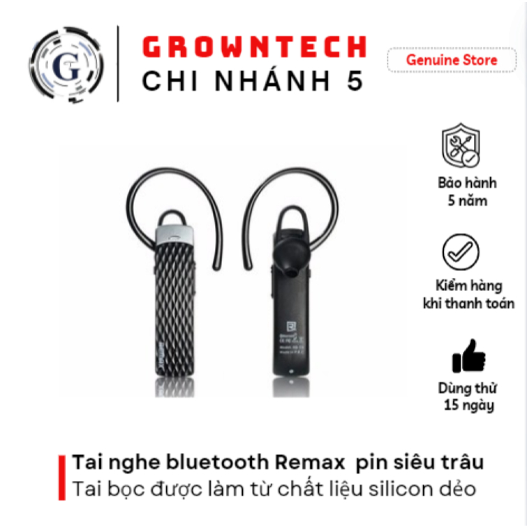 Tai nghe bluetooth Remax pin siêu trâu nghe gọi ổn định bảo hành 5 năm ...