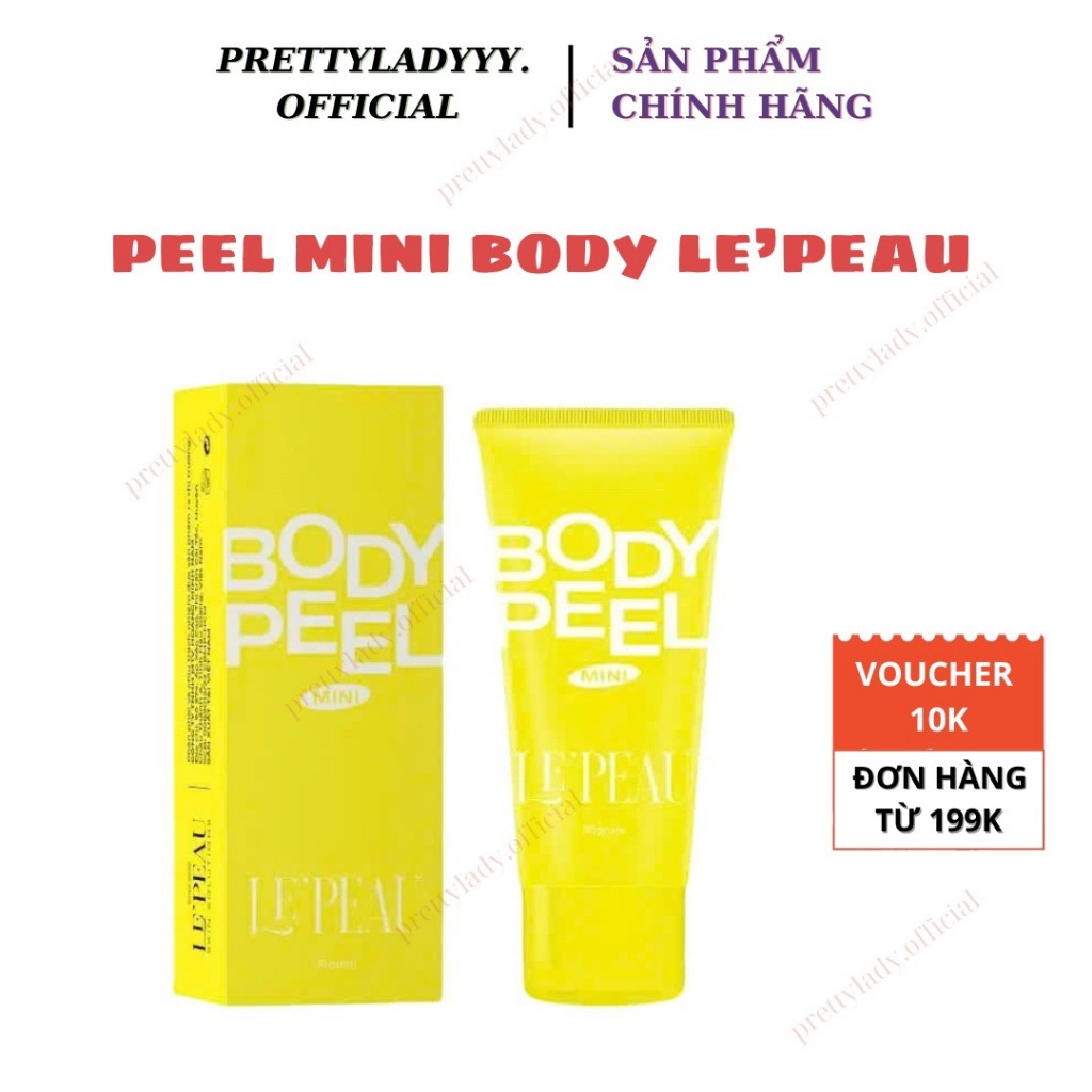 Ảnh Peel body zise mini dùng thử 30gr, dưỡng trắng, mờ thâm - LE'PEAU đỏ 2