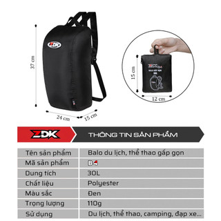 Balo ZDK B4, Chống Nước, Gấp Gọn Siêu Nhẹ Dùng Đi Chơi, Leo Núi, Dã Ngoại, Tập Thể Thao Libi House