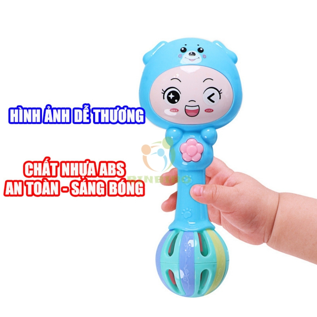 Xúc xắc cho bé sơ sinh 7 món vui nhộn dễ thương nhựa ABS an toàn cho bé - Binbibo