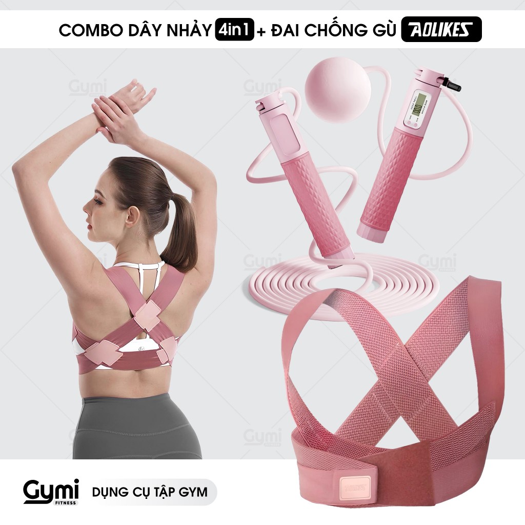 COMBO Dây Nhảy Thông Minh 4in1 + Đai Chống Gù Lưng Aolike 3109 - Combo_3109_DN06