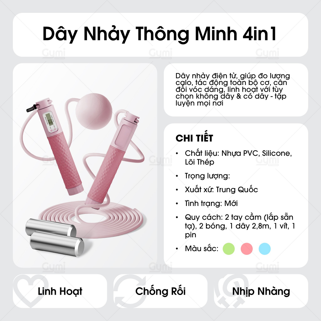 COMBO Dây Nhảy Thông Minh 4in1 + Đai Chống Gù Lưng Aolike 3109 - Combo_3109_DN06