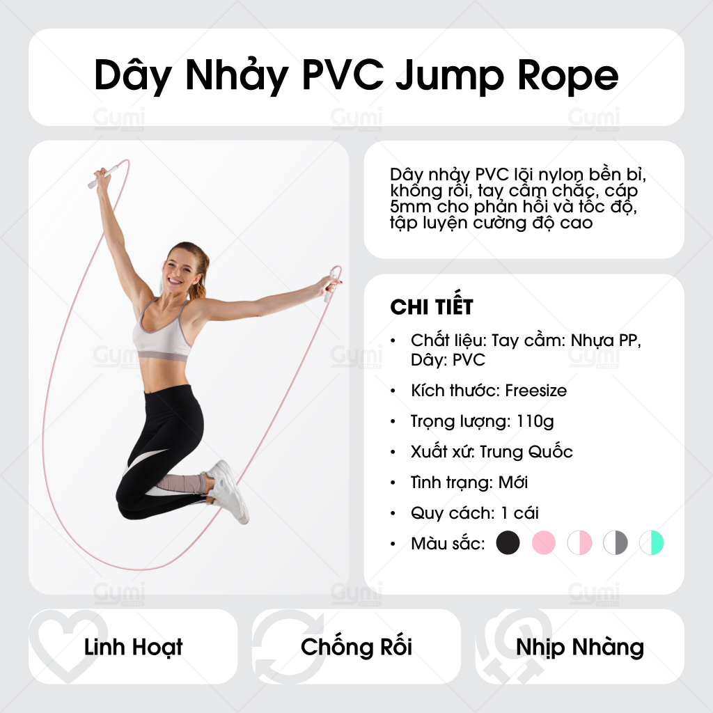 COMBO Dây Nhảy PVC Jump Ropes + Đai Chống Gù Lưng Aolikes 3109 - Combo_3109_PVC