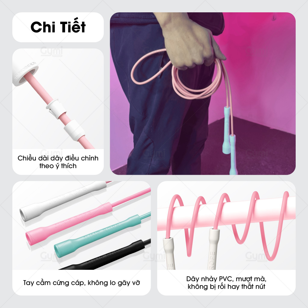 COMBO Dây Nhảy PVC Jump Ropes + Đai Chống Gù Lưng Aolikes 3109 - Combo_3109_PVC