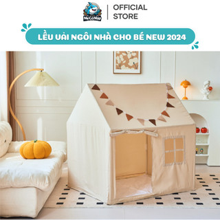 Lều Cho Bé Pakey Cao Cấp, Lều Vải Hàn Quốc Cho Bé Màu Trắng Thoáng Khí Khung Nhựa PVC Chắc Chắn LV2
