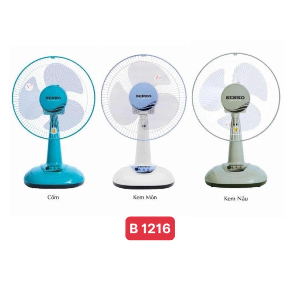 Quạt điện Senko B1216 để bàn nhỏ mini công suất 40W chính hãng GIAO MÀU ...