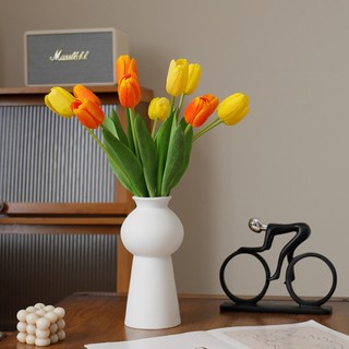 Hoa Giả - Hoa Tulip nhiều màu sắc 33cm trang trí xinh xắn, nhẹ nhàng, phụ kiện decor