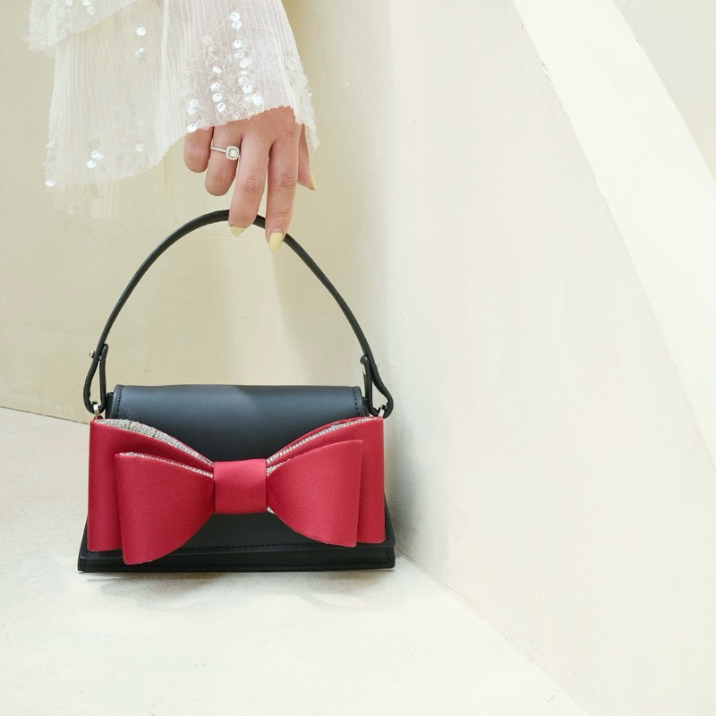 Túi Blink Bag size mini Hérisson nơ 3D đính hạt lấp lánh | Shopee Việt Nam