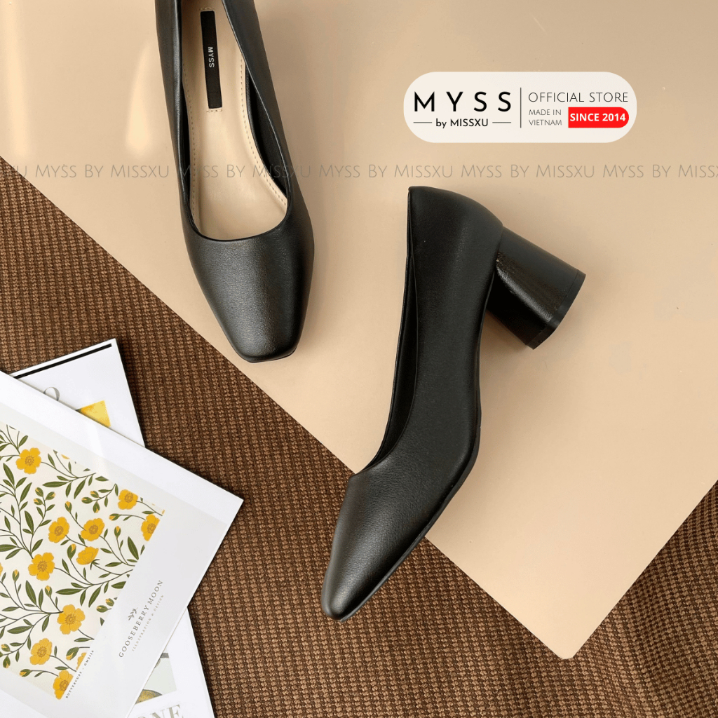 Giày cao gót nữ MYSS mũi vuông gót trụ 5cm thời trang - CG183