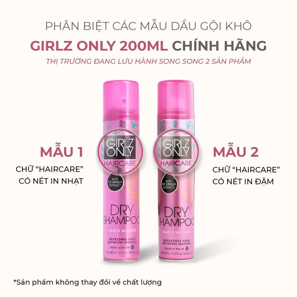 Ảnh Dầu Gội Khô Dry Shampoo Girlz Only No Residue Nude 200ml 3