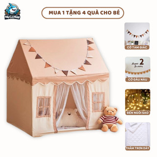 Lều Cho Bé Pakey Cao Cấp, Lều Cho Bé Gái Màu Hồng Vải Thoáng Khí Khung Nhựa PVC Chắc Chắn  LV4