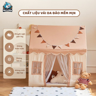 Lều Cho Bé Pakey Cao Cấp, Lều Cho Bé Gái Màu Hồng Vải Thoáng Khí Khung Nhựa PVC Chắc Chắn  LV4