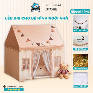 Lều Cho Bé Pakey Cao Cấp, Lều Cho Bé Gái Màu Hồng Vải Thoáng Khí Khung Nhựa PVC Chắc Chắn  LV4