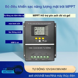 Ảnh 2 – Bộ điều khiển năng lượng mặt trời ,Bộ sạc MPPT Powland 30A/60A/100A 12V/24V/36V/48V Bộ chuyển đổi tự động /Man hinh LCD