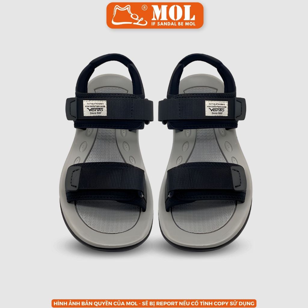Ảnh Giày sandal nam Vento 2 quai ngang SD7939B màu đen có big size 44 45 | Vento  Leon SD7939 4