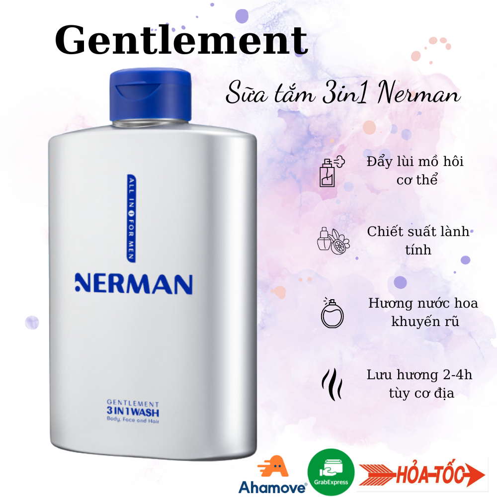 Sữa Tắm Gội Nam Giới Hương Nước Hoa Cao Cấp Gentleman 3 in 1 Nerman ...
