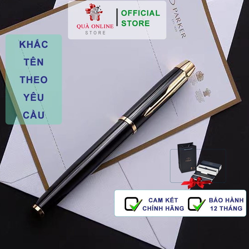 BÚT PARKER ĐEN NHÁM CÀI VÀNG CAO CẤP [MIỄN PHÍ KHẮC TÊN - LOGO] BÚT KÝ CAO CẤP [RẺ VÔ ĐỊCH]