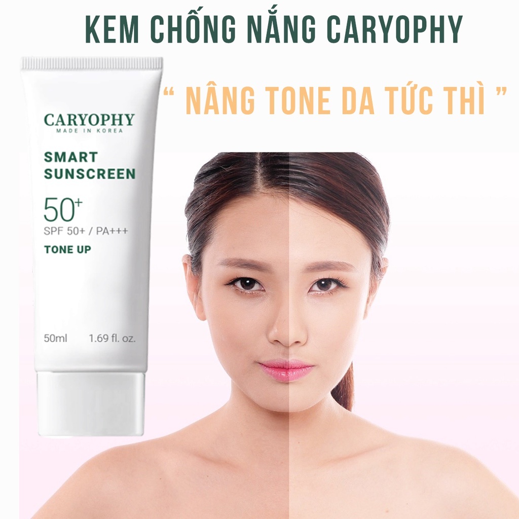 Ảnh Kem chống nắng Caryophy Sunscreen Tone Up Hàn Quốc SPF50+/PA+++ nâng tone ngừa mụn kiềm dầu 50ML 3