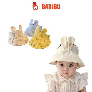 Mũ tai bèo, mũ che nắng họa tiết gấu thời trang cho bé từ 6 tới 12 tháng