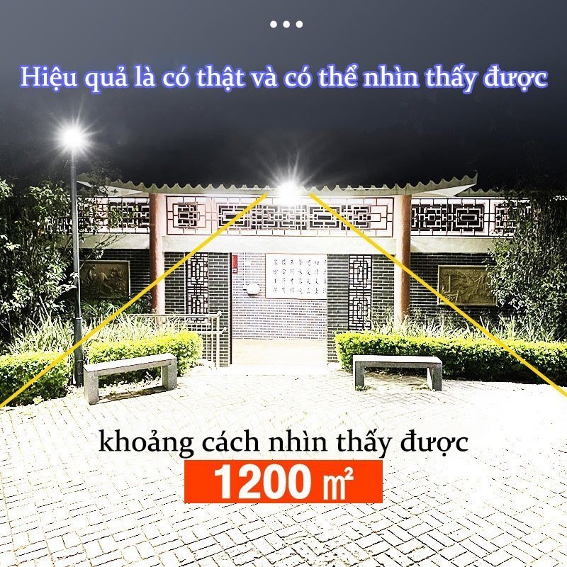 Đèn năng lượng mặt trời công suất 1200w Chống Nước IP68 An toàn Tự động bật tắt Bảo hành 10 năm