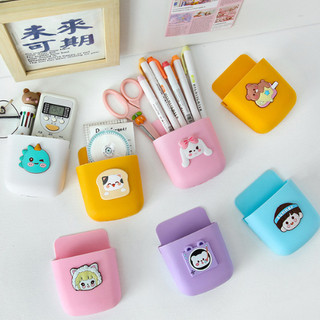 Hộp đựng điện remote thoại có lỗ cắm sạc dán tường dễ thương MEILI STORE