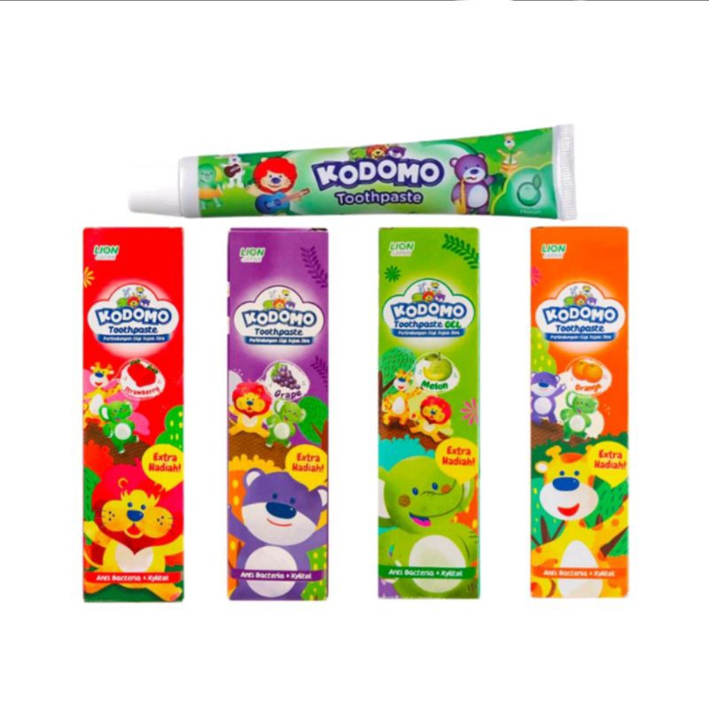 Kem Đánh Răng Cho Bé Nuốt Được, Kem Đánh Răng Trẻ Em Kodomo Trọng Lượng 45g không cay