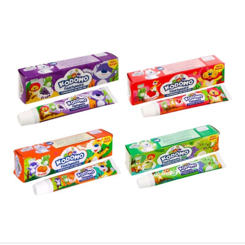 Kem Đánh Răng Cho Bé Nuốt Được, Kem Đánh Răng Trẻ Em Kodomo Trọng Lượng 45g không cay
