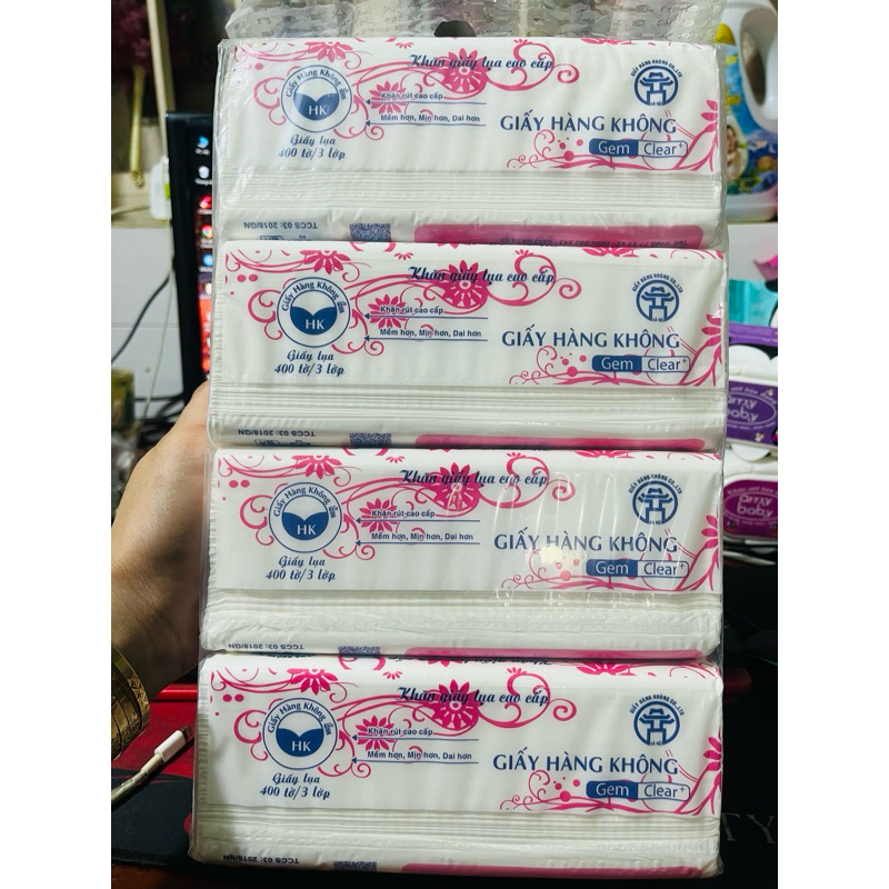 Giấy rút Hàng không 400 tờ 3 Lớp (loại 1) | Shopee Việt Nam