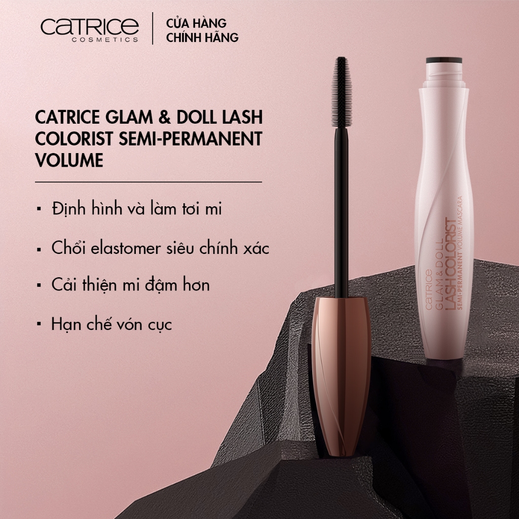 Mascara tăng độ đậm của mi Catrice Glam & Doll Lash Colorist Semi-Permanent Volume 9ml