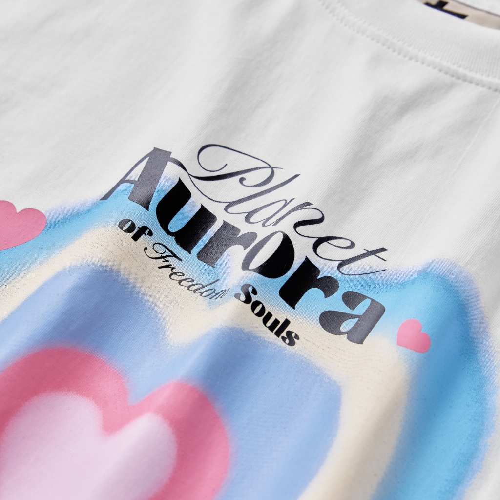 Ảnh Áo Thun Trái Tim Hào Quang - Brand TSUN Chính Hãng - Aurora Tee - Unisex 2