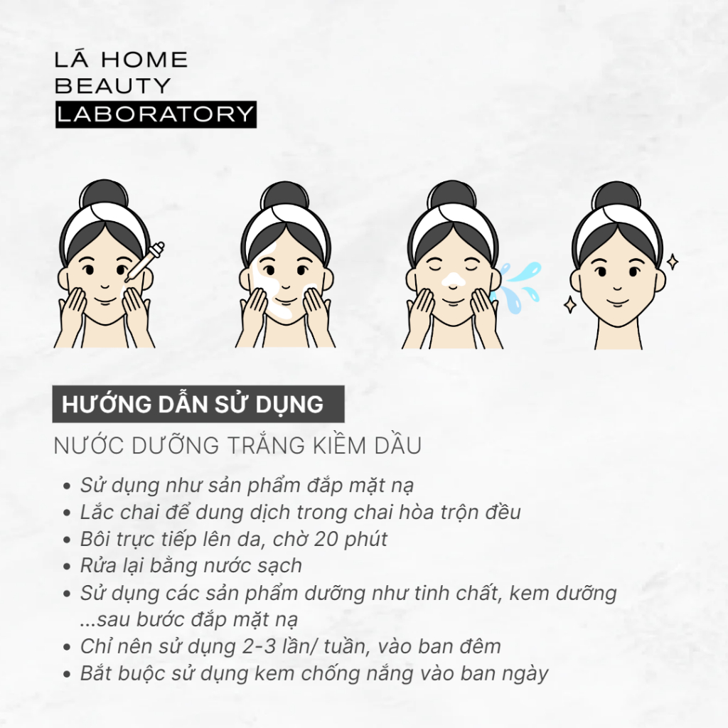 Nước Dưỡng Thảo Dược Trắng Da Kiềm Dầu - Herbal Exfoliating Toner Lá Home 50ml