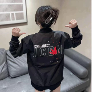 Áo Khoác Gió Nam Nữ Unisex Thêu Chữ DSQUARED2 Hình In Siêu Nét Chất Gió 2 Lớp Phong Cách Thời Trang Dành Cho Boy Phố 2K
