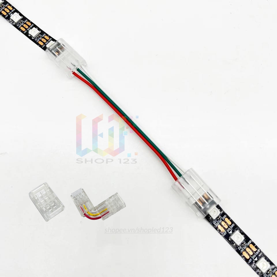 Đầu nối trong suốt 3PIN cho led 10mm ws2811 ws2812b | Shopee Việt Nam